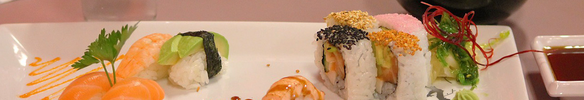 Eating Japanese Sushi at Avocado California Roll & Sushi restaurant in Cedar Hill, TX.